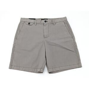 Banana Republic Men's Slim Fit Flat Front Gray Lived-In Chino Shorts Size 31